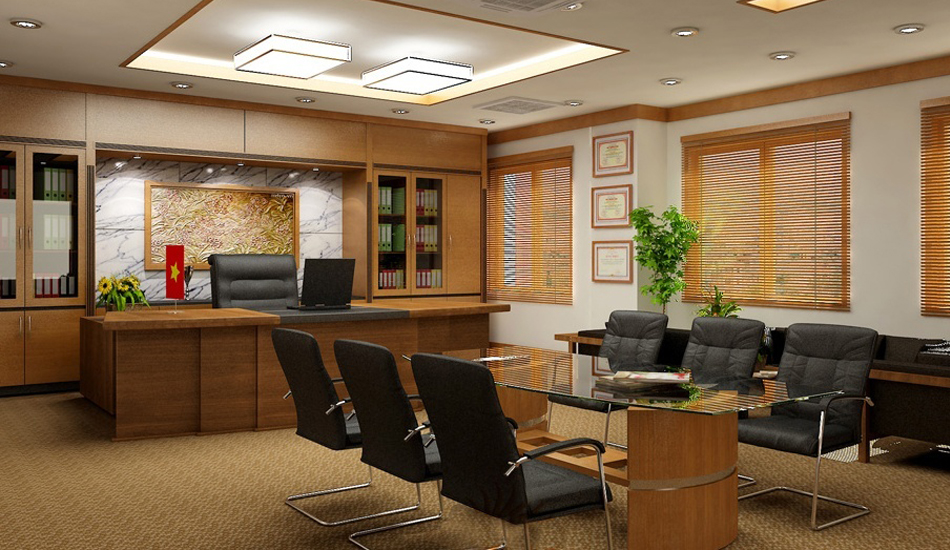 Bố trí không gian làm việc khoa học là một phần quan trọng của phong thủy văn phòng.