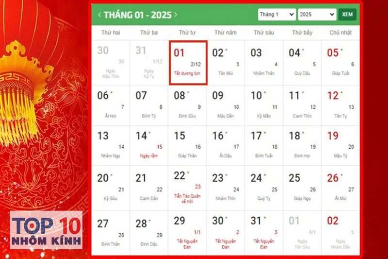 lịch âm 2025 - Xác định can chi và tiết khí