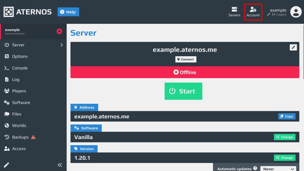 Đánh giá Aternos - Giao diện quản lý server đơn giản, dễ thao tác Đánh giá Aternos - Giao diện quản lý server đơn giản, dễ thao tác
