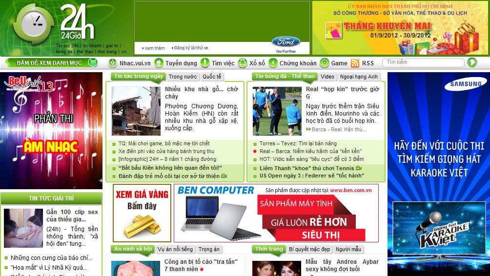 24h - Thể thao và giải trí là hai mảng tạo dấu ấn rõ rệt 24h - Thể thao và giải trí là hai mảng tạo dấu ấn rõ rệt