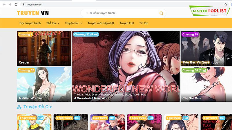 Nettruyen - Khả năng cập nhật chương mới khá nhanh